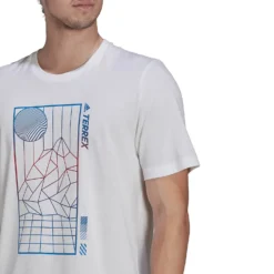 Adidas TERREX MOUNTAIN FUN GRAPHIC TEE M, White -Mountain Equipment shop adidas terrex mountain fun graphic tee m 22a adx h50927 white 5