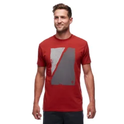 Black Diamond M BLOCK PRINT MOUNTAIN TEE, Red Rock