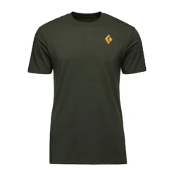 Black Diamond M MOUNTAIN BADGE TEE, Cypress -Mountain Equipment shop black diamond m mountain badge tee 22a bkd 730233 cypress 1