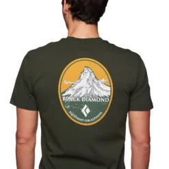 Black Diamond M MOUNTAIN BADGE TEE, Cypress -Mountain Equipment shop black diamond m mountain badge tee 22a bkd 730233 cypress 4