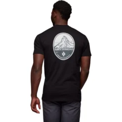 Black Diamond Mountain Badge SS Tee Men Black -Mountain Equipment shop black diamond mountain badge ss tee men black 3