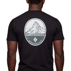 Black Diamond Mountain Badge SS Tee Men Black -Mountain Equipment shop black diamond mountain badge ss tee men black 4