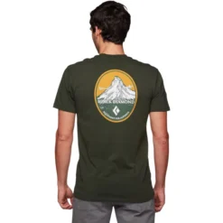 Black Diamond Mountain Badge SS Tee Men Cypress -Mountain Equipment shop black diamond mountain badge ss tee men cypress 3