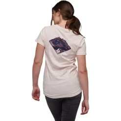 Black Diamond Mountain Diamond SS Tee Women Ice Pink -Mountain Equipment shop black diamond mountain diamond ss tee women ice pink 3