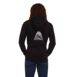 Black Diamond W MOUNTAIN TRANSPARENCY FULL ZIP HOODY, Black