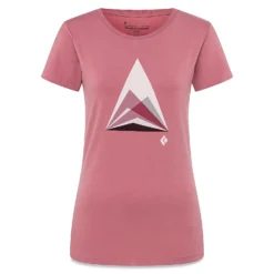 Black Diamond W MOUNTAIN TRANSPARENCY TEE, Rosewood