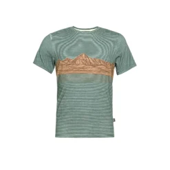 Chillaz M MOUNTAIN STRIPES T-SHIRT, Green - Yellow