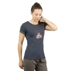 Chillaz W GANDIA MOUNTAIN WATERCOLOR T-SHIRT, Dark Blue