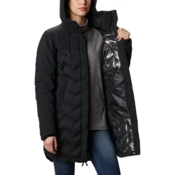 Columbia W MOUNTAIN CROO LONG DOWN JACKET, Black -Mountain Equipment shop columbia w mountain croo long down jacket 20b col 1915311 black 4