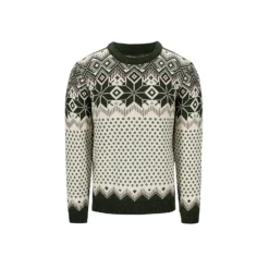 Dale Of Norway M VEGARD SWEATER, Dark Green - Offwhite - Mountain Stone