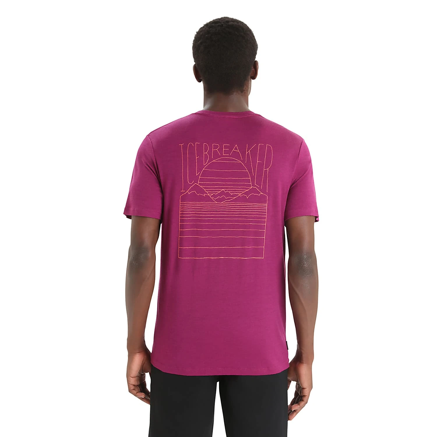 Icebreaker M TECH LITE II SS TEE MOUNTAIN SUNSET, Go Berry 5 Icebreaker M TECH LITE II SS TEE MOUNTAIN SUNSET, Go Berry - Image 5