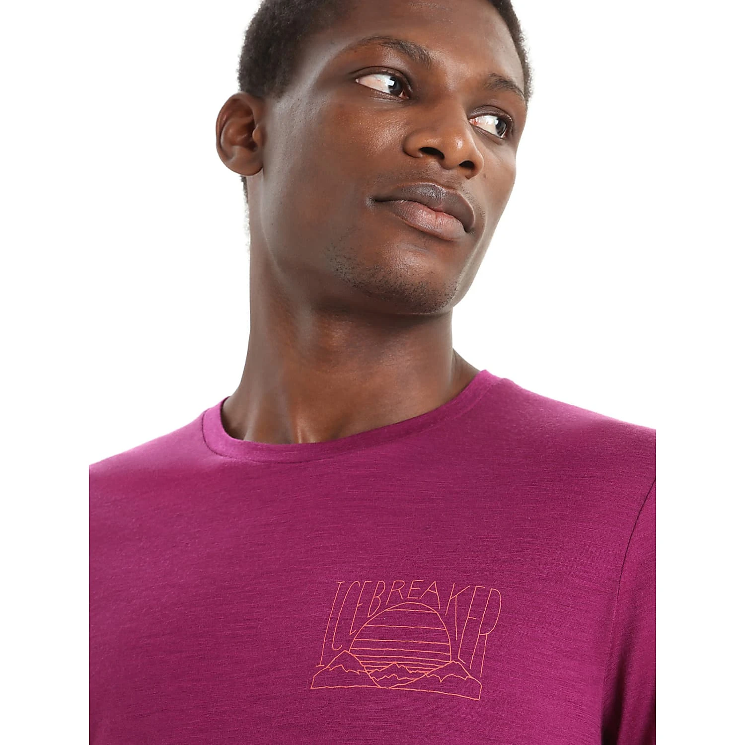 Icebreaker M TECH LITE II SS TEE MOUNTAIN SUNSET, Go Berry 1 Icebreaker M TECH LITE II SS TEE MOUNTAIN SUNSET, Go Berry