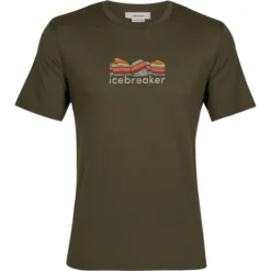 Icebreaker Tech Lite II Mountain Geology SS Tee Men Loden