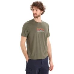 Icebreaker Tech Lite II Mountain Geology SS Tee Men Loden -Mountain Equipment shop icebreaker tech lite ii mountain geology ss tee men loden 5