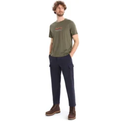 Icebreaker Tech Lite II Mountain Geology SS Tee Men Loden -Mountain Equipment shop icebreaker tech lite ii mountain geology ss tee men loden 6