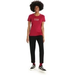 Icebreaker Tech Lite II Mountain Geology SS Tee Women Cherry -Mountain Equipment shop icebreaker tech lite ii mountain geology ss tee women cherry 4