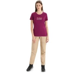 Icebreaker Tech Lite II Mountain Geology SS Tee Women Go Berry -Mountain Equipment shop icebreaker tech lite ii mountain geology ss tee women go berry 5
