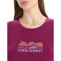 Icebreaker Tech Lite II Mountain Geology SS Tee Women Go Berry -Mountain Equipment shop icebreaker tech lite ii mountain geology ss tee women go berry 6