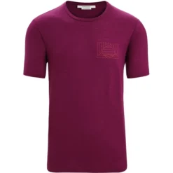 Icebreaker Tech Lite II Mountain Sunset SS Tee Men Go Berry