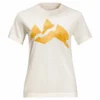 Jack Wolfskin W NATURE MOUNTAIN TEE, Cotton White - Yellow