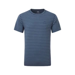 Mountain Equipment M GROUNDUP TEE, Denim Blue - Stripe