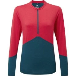 Mountain Equipment Nava LS Zip Tee Women Capsicum/majolica