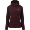 Mountain Equipment W DARK DAYS HOODED JACKET, Raisin Stripe - Raisin