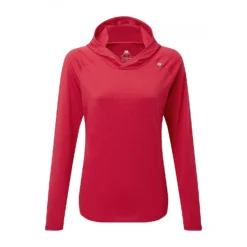 Mountain Equipment W GLACE HOODED TOP, Capsicum Red