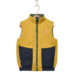 Namuk KIDS ICON REVERSIBLE PRIMALOFT VEST, Mountain Green - Sunflower Yellow
