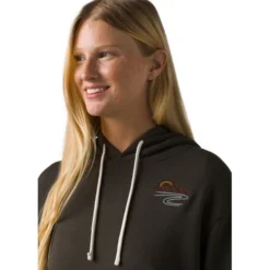 Prana Organic Graphic Hoodie Women Washed Black Mountain -Mountain Equipment shop prana organic graphic hoodie women washed black mountain 4