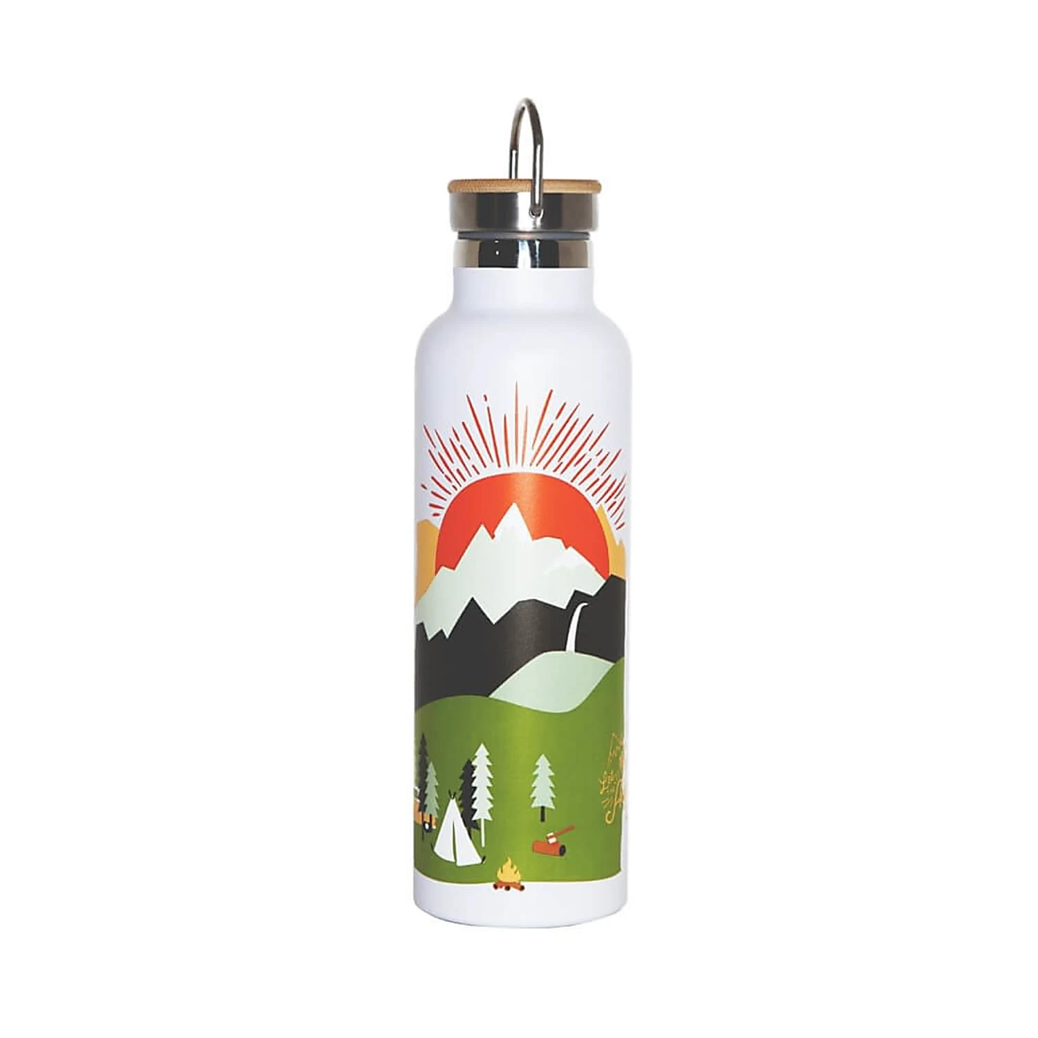 Roadtyping MOUNTAIN ADVENTURE STAINLESS STEEL BOTTLE, Weiß 2 Roadtyping MOUNTAIN ADVENTURE STAINLESS STEEL BOTTLE, Weiß - Image 2