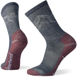 Smartwool Hike Classic Edition Light Cushion Mountain Pattern Crew Socks Deep Navy