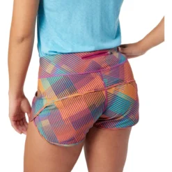 Smartwool Merino Sport Lined Shorts Women Festive Fuchsia Mountain Plaid Print -Mountain Equipment shop smartwool merino sport lined shorts women festive fuchsia mountain plaid print 4