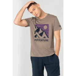 Super.Natural M MOUNTAIN ADVENTURE TEE, Brindle - Blueberry - Purple Passion