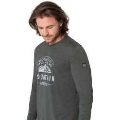 Super.natural Mountain Lovers LS Shirt Men Pirate Grey Melange/feather Grey -Mountain Equipment shop supernatural mountain lovers ls shirt men pirate grey melange feather grey 3
