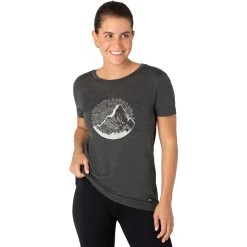 Super.natural Mountain Mandala Tee Women Pirate Grey Melange/feather Grey/gold -Mountain Equipment shop supernatural mountain mandala tee women pirate grey melange feather grey gold 3