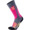 UYN All Mountain Ski Socks Women Medium Grey Melange/pink